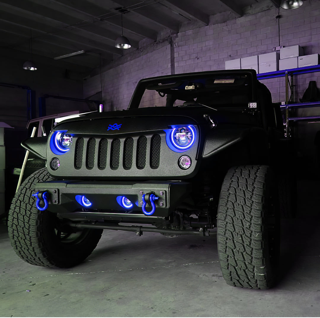 Oracle Lighting 5769-334 7-inch High Powered LED Headlights with Black Bezel and ColorSHIFT Technology