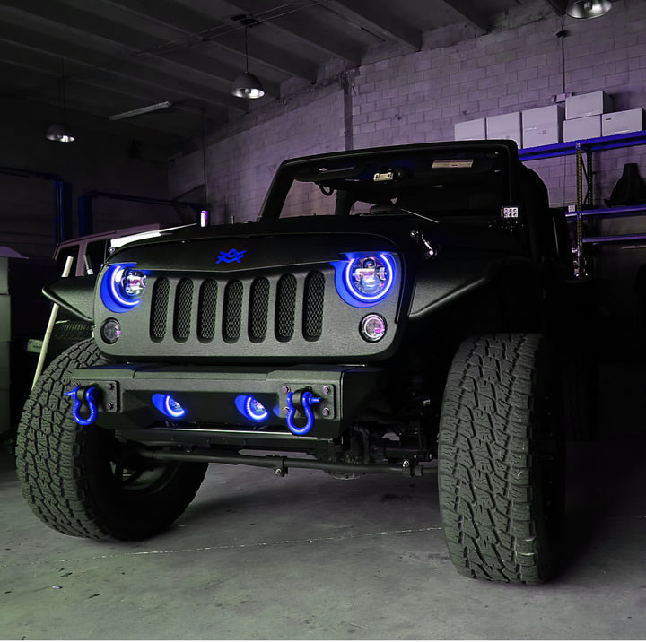 Oracle Lighting 5769-334 7-inch High Powered LED Headlights with Black Bezel and ColorSHIFT Technology