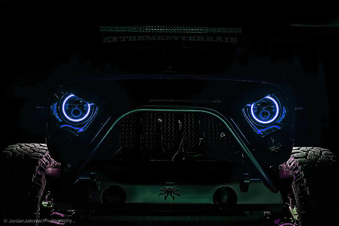 Oracle Lighting 5769-334 7-inch High Powered LED Headlights with Black Bezel and ColorSHIFT Technology