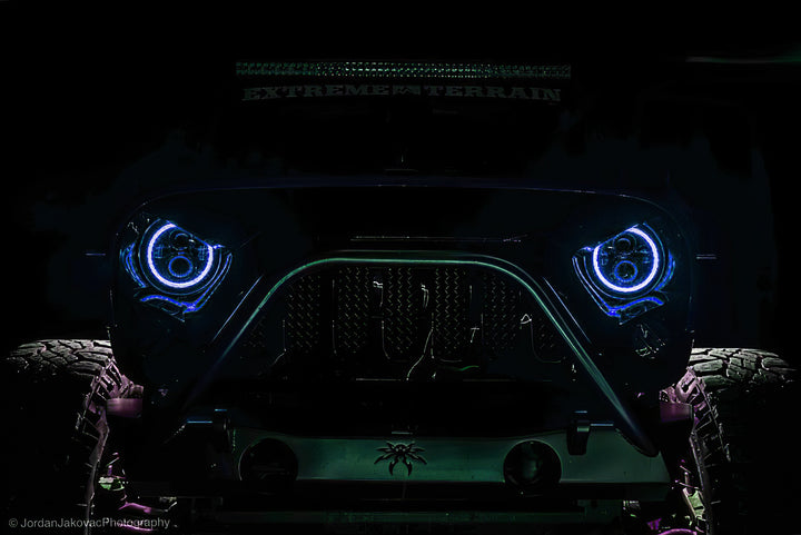 Oracle Lighting 5769-334 7-inch High Powered LED Headlights with Black Bezel and ColorSHIFT Technology