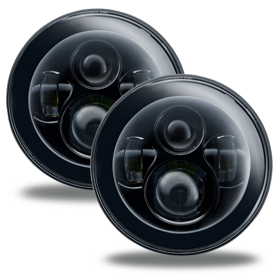 Oracle Lighting 5769-504 7-inch High Powered LED Headlights – No Halo with Black Bezel