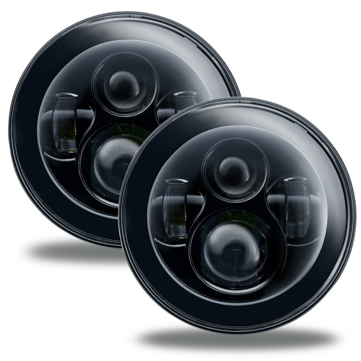 Oracle Lighting 5769-504 7-inch High Powered LED Headlights – No Halo with Black Bezel