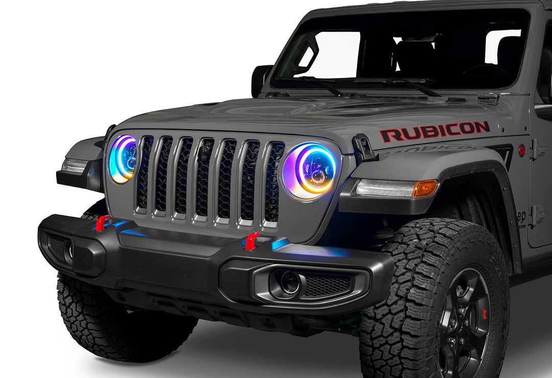 Oracle Lighting 5769J-332 - 7 Inch High Powered LED Headlights with Dynamic ColorSHIFT for Jeep JL/JT