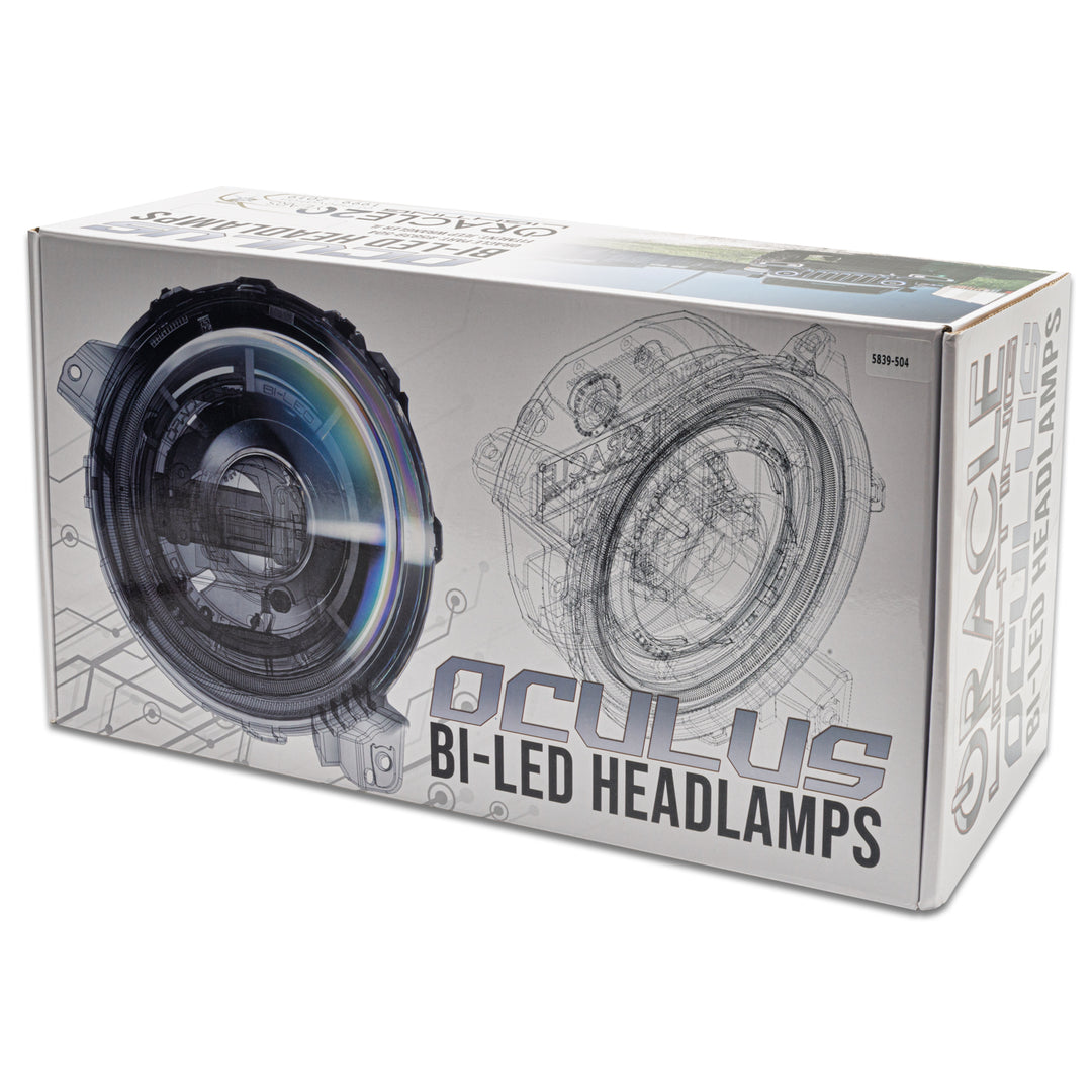 Oracle Lighting Oculus Bi-LED Headlamps for Jeep Wrangler JL & Gladiator JT - Graphite Metallic, 5500K