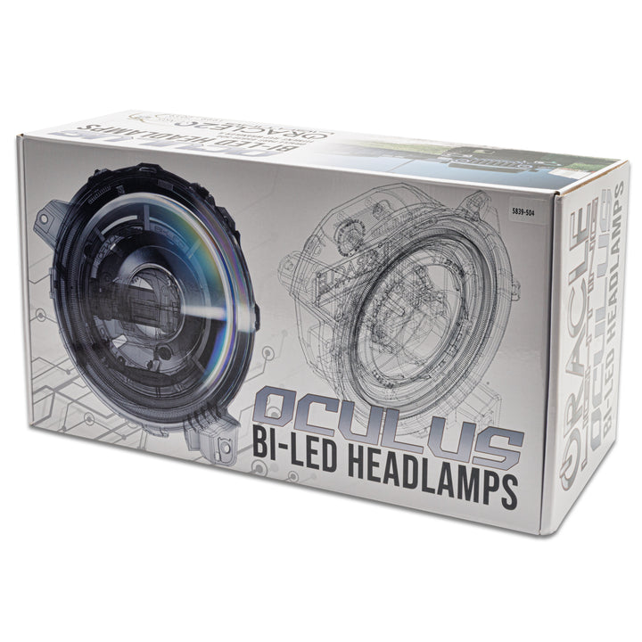 Oracle Lighting Oculus Bi-LED Headlamps for Jeep Wrangler JL & Gladiator JT - Graphite Metallic, 5500K