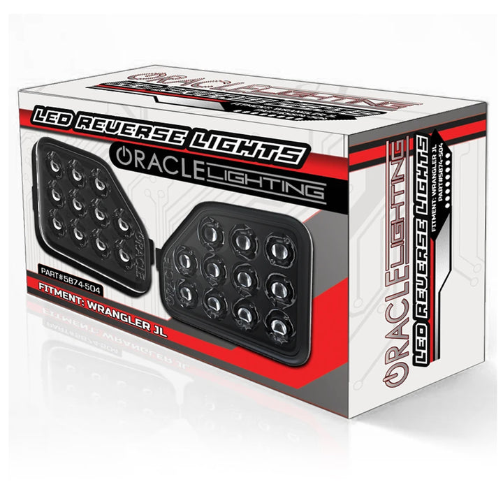 Oracle Lighting Rear Bumper LED Reverse Lights for Jeep Wrangler JL - 6000K, 22 LED High-Output Backup Lights