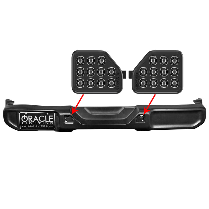 Oracle Lighting Rear Bumper LED Reverse Lights for Jeep Wrangler JL - 6000K, 22 LED High-Output Backup Lights