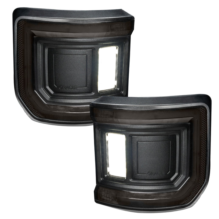 Oracle Lighting Black Series Flush Mount LED Tail Lights for Jeep Gladiator JT - Tinted Lens