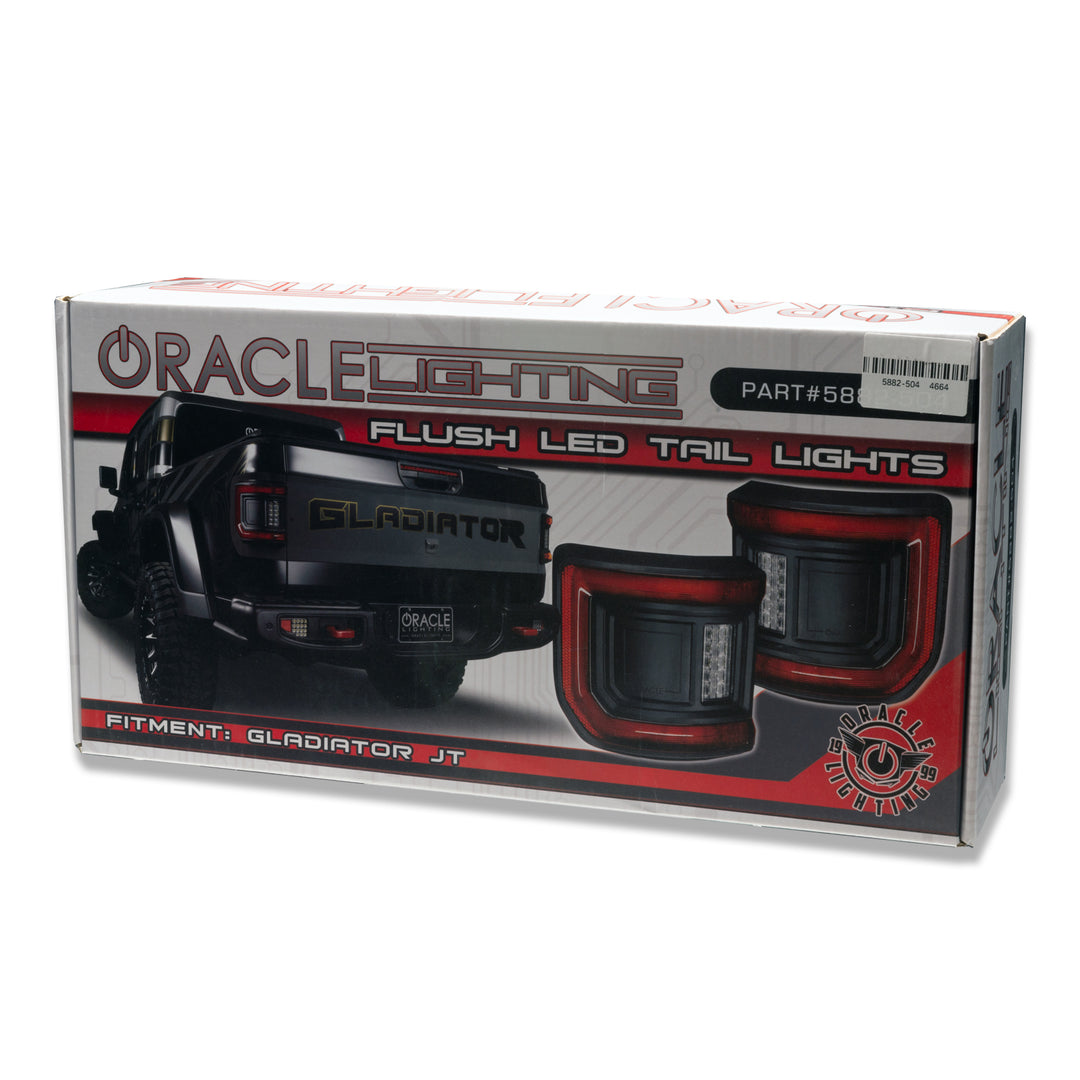 Oracle Lighting Black Series Flush Mount LED Tail Lights for Jeep Gladiator JT - Tinted Lens