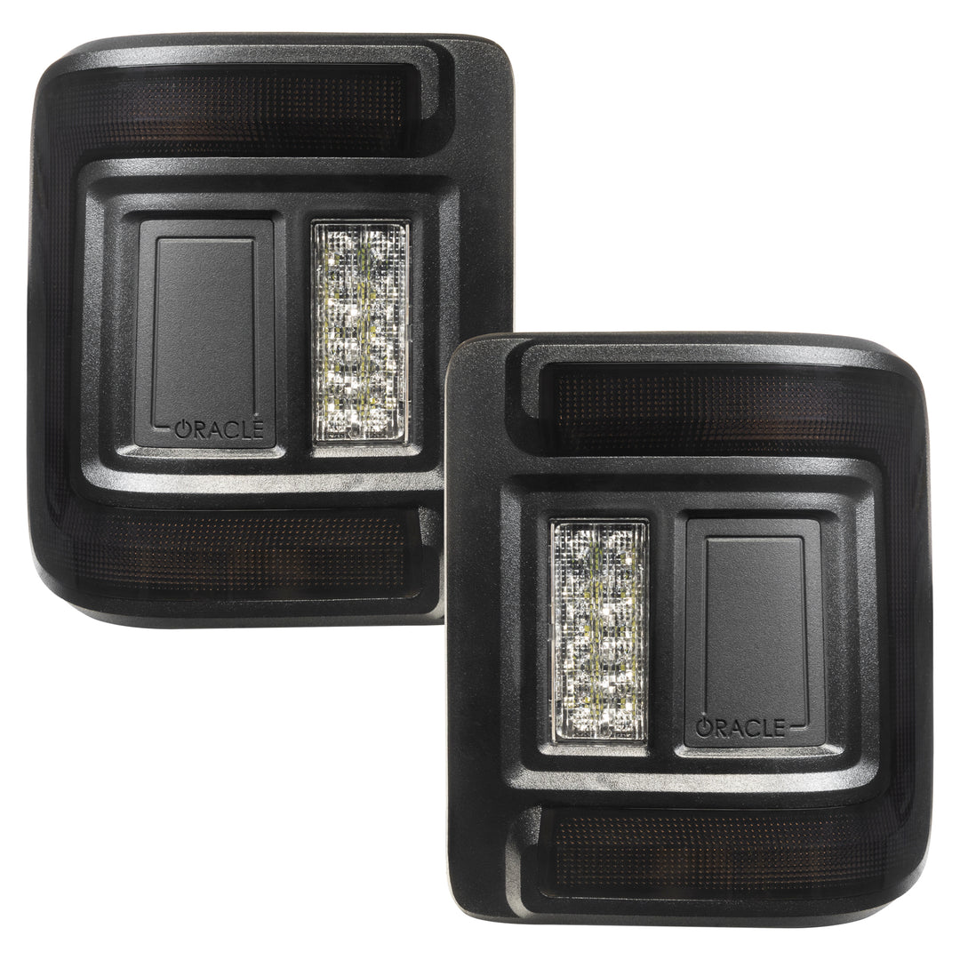 Oracle Lighting Black Series Flush Mount LED Tail Lights for Jeep Wrangler JL - Part 5884-504-T