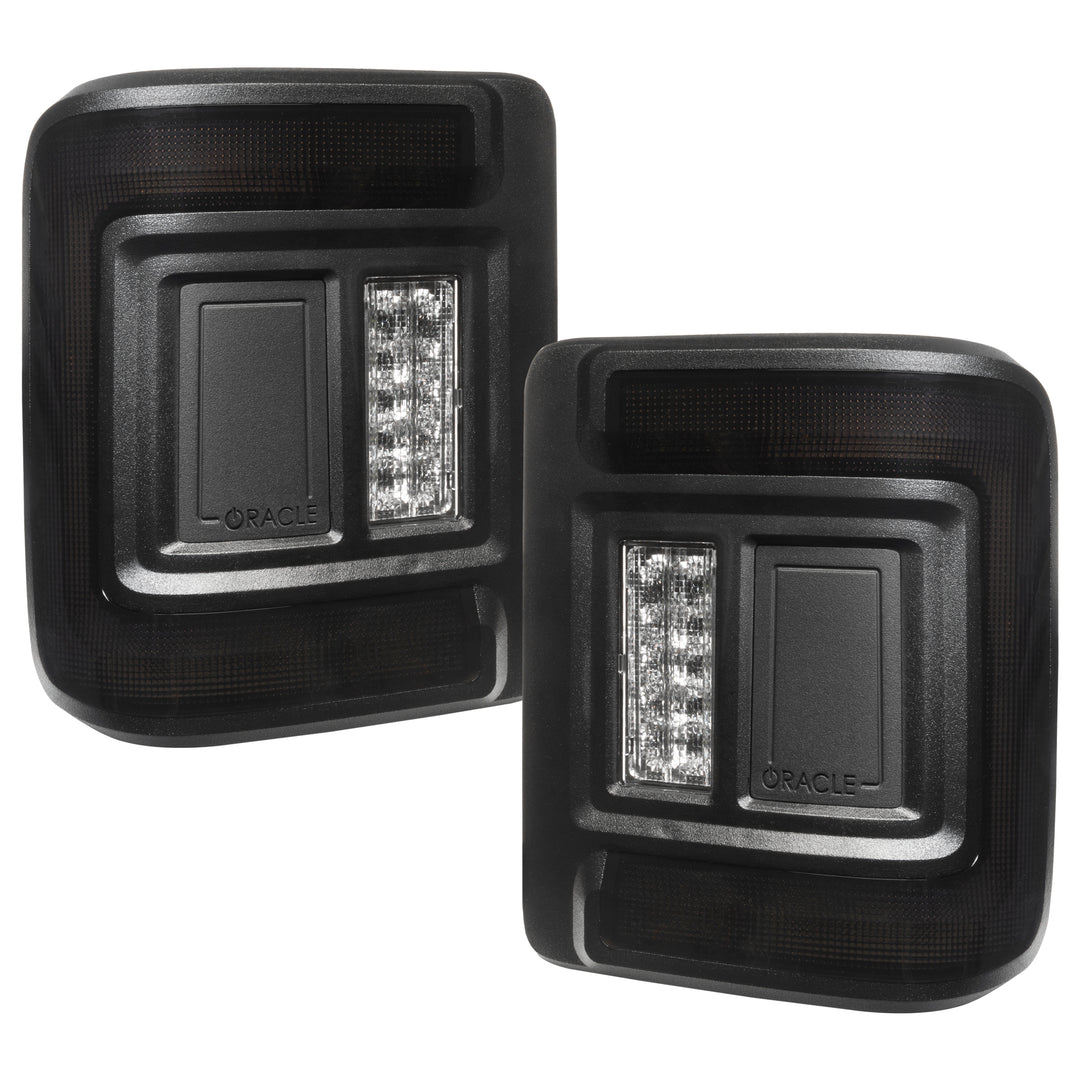 Oracle Lighting Black Series Flush Mount LED Tail Lights for Jeep Wrangler JL - Part 5884-504-T