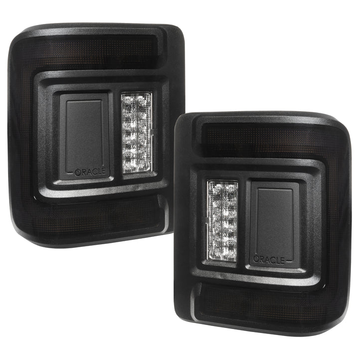 Oracle Lighting Black Series Flush Mount LED Tail Lights for Jeep Wrangler JL - Part 5884-504-T