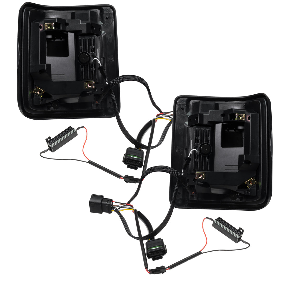 Oracle Lighting Black Series Flush Mount LED Tail Lights for Jeep Wrangler JL - Part 5884-504-T