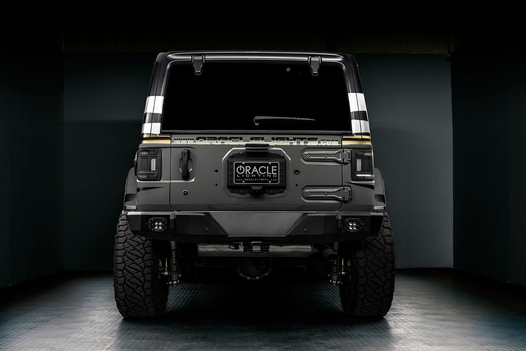 Oracle Lighting Black Series Flush Mount LED Tail Lights for Jeep Wrangler JL - Part 5884-504-T