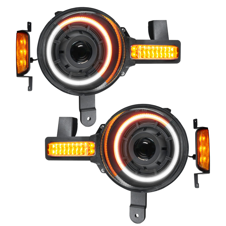 Oracle Lighting Oculus Bi-LED Headlight Assembly for 2021+ Ford Bronco - Amber/White Switchback