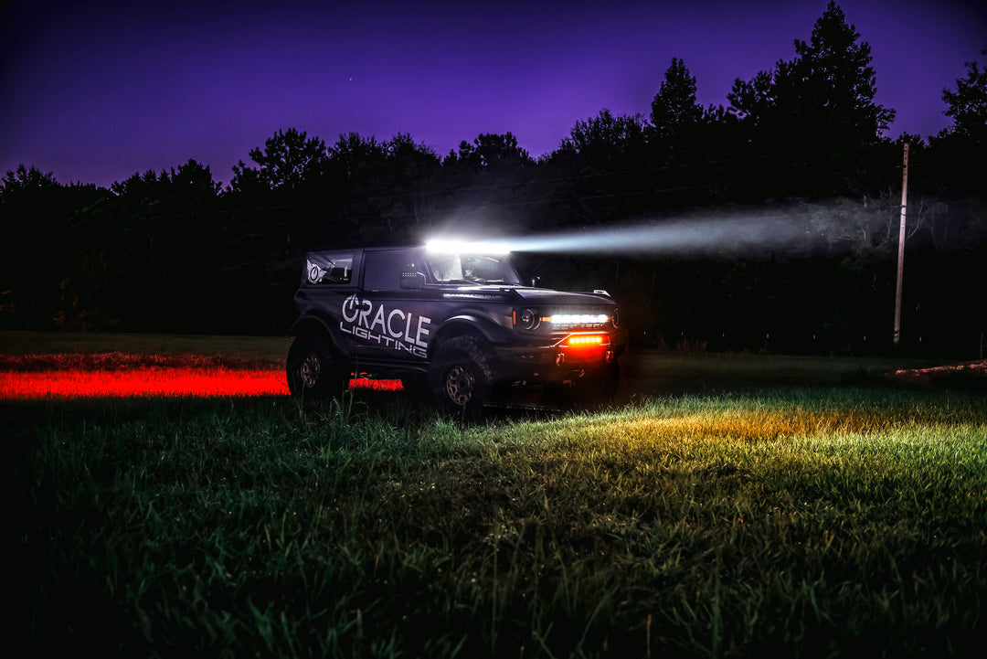 Oracle Lighting 5888-023-MF Integrated Windshield Roof Light Bar System for 2021+ Ford Bronco - Carbonized Grey