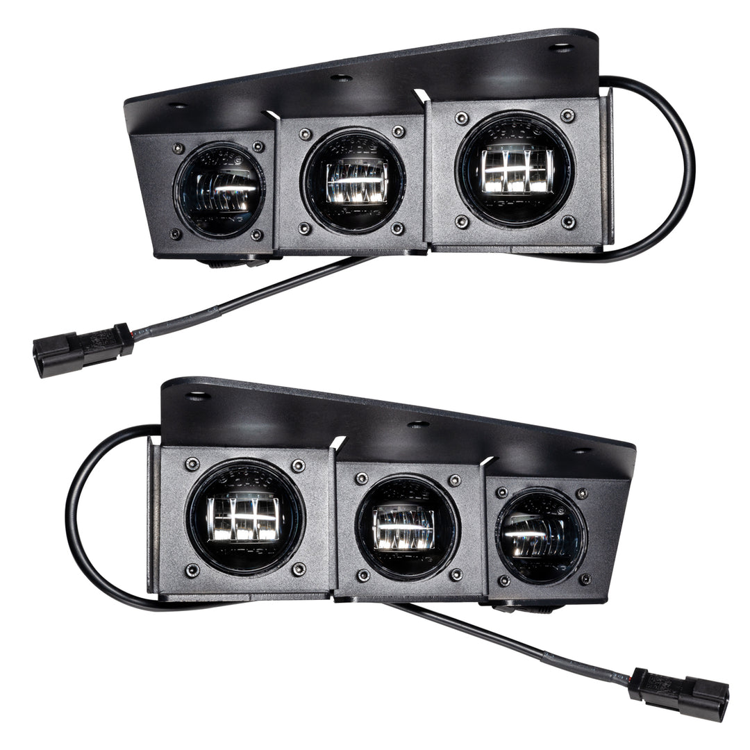 Oracle Lighting 5890-001 Ford Bronco Triple LED Fog Light Kit for Steel Bumper - White