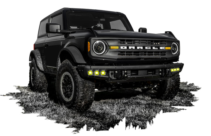 Oracle Lighting 5890-006 Ford Bronco Triple LED Fog Light Kit for Steel Bumper - Yellow