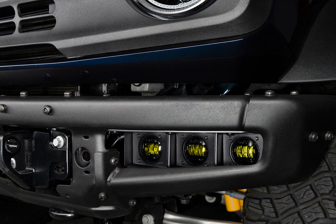 Oracle Lighting 5890-006 Ford Bronco Triple LED Fog Light Kit for Steel Bumper - Yellow