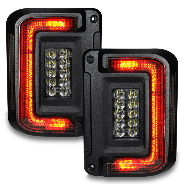 Oracle Lighting Black Series Flush Mount LED Tail Lights for Jeep Wrangler JK – Tinted Lens