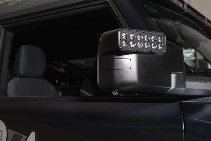 Oracle Lighting Ford Bronco Puddle Light Upgrade with Off-Road Side Mirror Ditch Lights - White