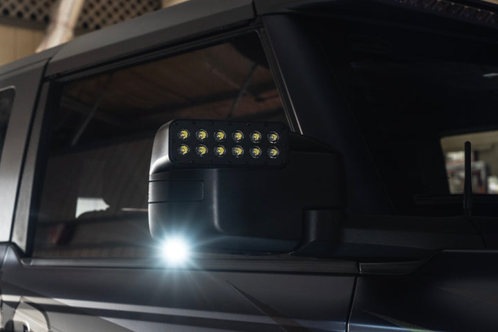Oracle Lighting Ford Bronco Puddle Light Upgrade with Off-Road Side Mirror Ditch Lights - White
