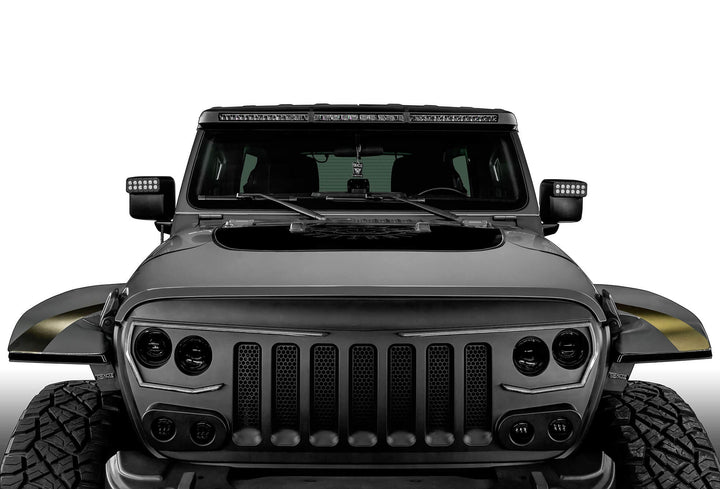 Oracle Lighting 5917-023 Integrated Windshield Roof Light Bar System for Jeep Wrangler JL & Gladiator