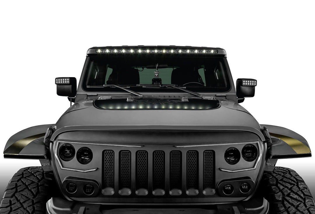 Oracle Lighting 5917-023 Integrated Windshield Roof Light Bar System for Jeep Wrangler JL & Gladiator