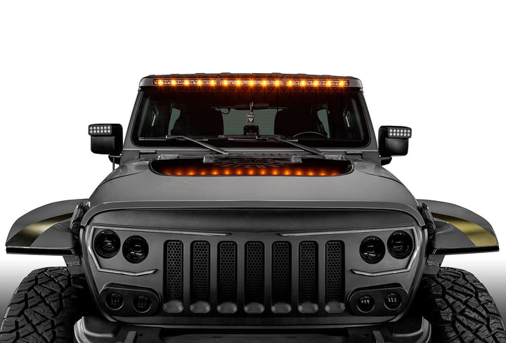 Oracle Lighting 5917-023 Integrated Windshield Roof Light Bar System for Jeep Wrangler JL & Gladiator