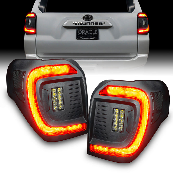 Oracle Lighting Black Series Flush LED Tail Lights for Toyota 4Runner 2014-2023 – Tinted Lens, Sequential Turn Signals