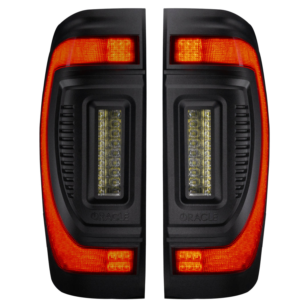 Oracle Lighting 5927-504 Tail Light Assembly for 2019-2024 GMC Sierra - Flush LED Tail Lights with Signature Perimeter and Dynamic Turn Signals