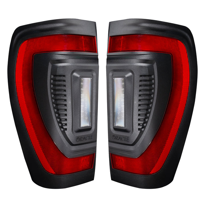 Oracle Lighting 5927-504 Tail Light Assembly for 2019-2024 GMC Sierra - Flush LED Tail Lights with Signature Perimeter and Dynamic Turn Signals