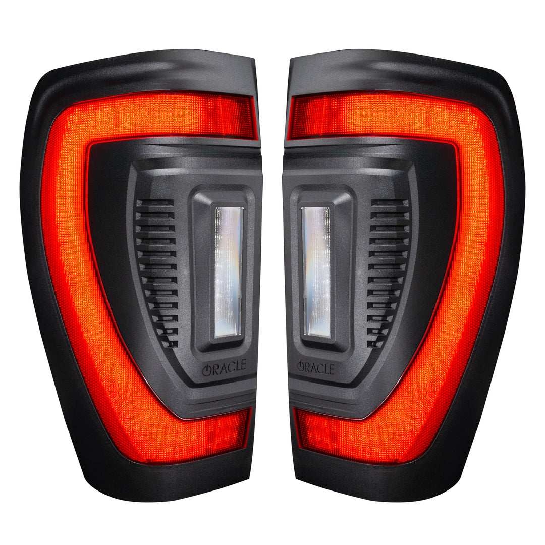 Oracle Lighting 5927-504 Tail Light Assembly for 2019-2024 GMC Sierra - Flush LED Tail Lights with Signature Perimeter and Dynamic Turn Signals