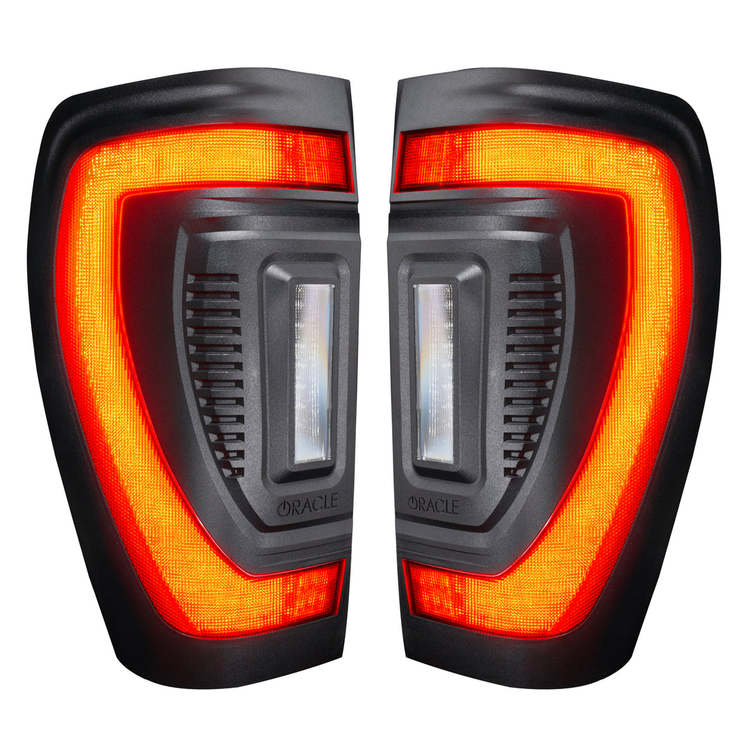 Oracle Lighting 5927-504 Tail Light Assembly for 2019-2024 GMC Sierra - Flush LED Tail Lights with Signature Perimeter and Dynamic Turn Signals