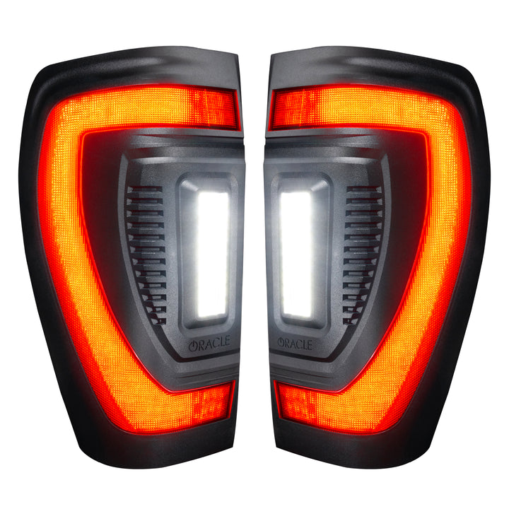 Oracle Lighting 5927-504 Tail Light Assembly for 2019-2024 GMC Sierra - Flush LED Tail Lights with Signature Perimeter and Dynamic Turn Signals