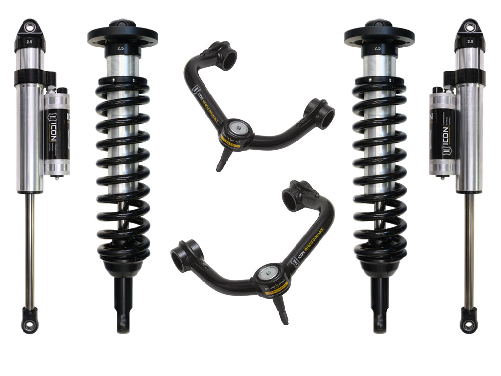 ICON 2004-2008 Ford F-150 4WD, 0-2.63" Lift, Stage 4 Suspension System, Tubular