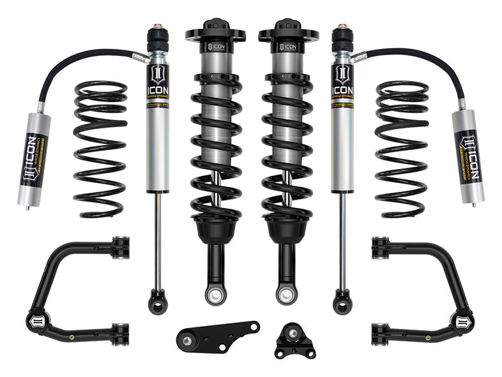 ICON 2024-2026 Toyota Tacoma 1.25-3" Lift, Stage 3 Suspension System, Tubular, Overland Rear Springs