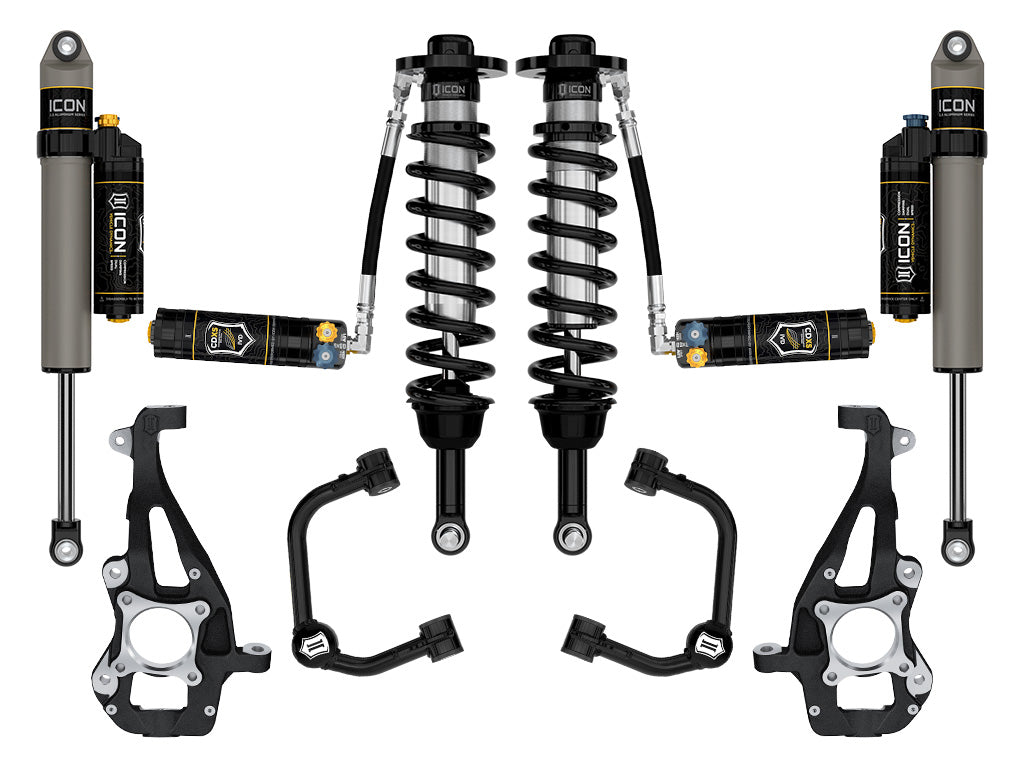 ICON 2021-2026 Ford F-150 4WD, 3.5-4.5" Lift, Stage 4 Suspension System, Tubular, CDXS