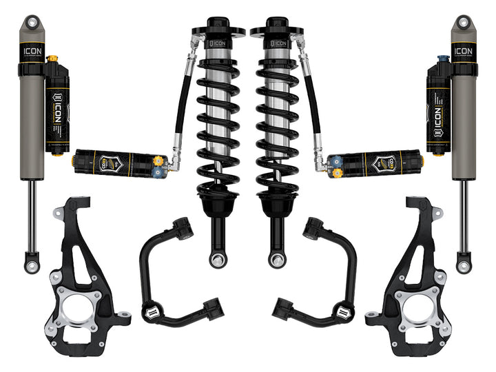 ICON 2021-2026 Ford F-150 4WD, 3.5-4.5" Lift, Stage 4 Suspension System, Tubular, CDXS