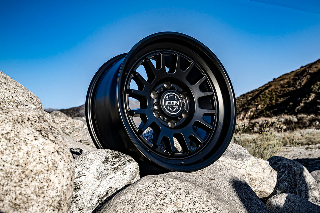 ICON Alloys Anza, Satin Black, 17 x 8.5 / 6 x 120, 0mm Offset, 4.75" BS