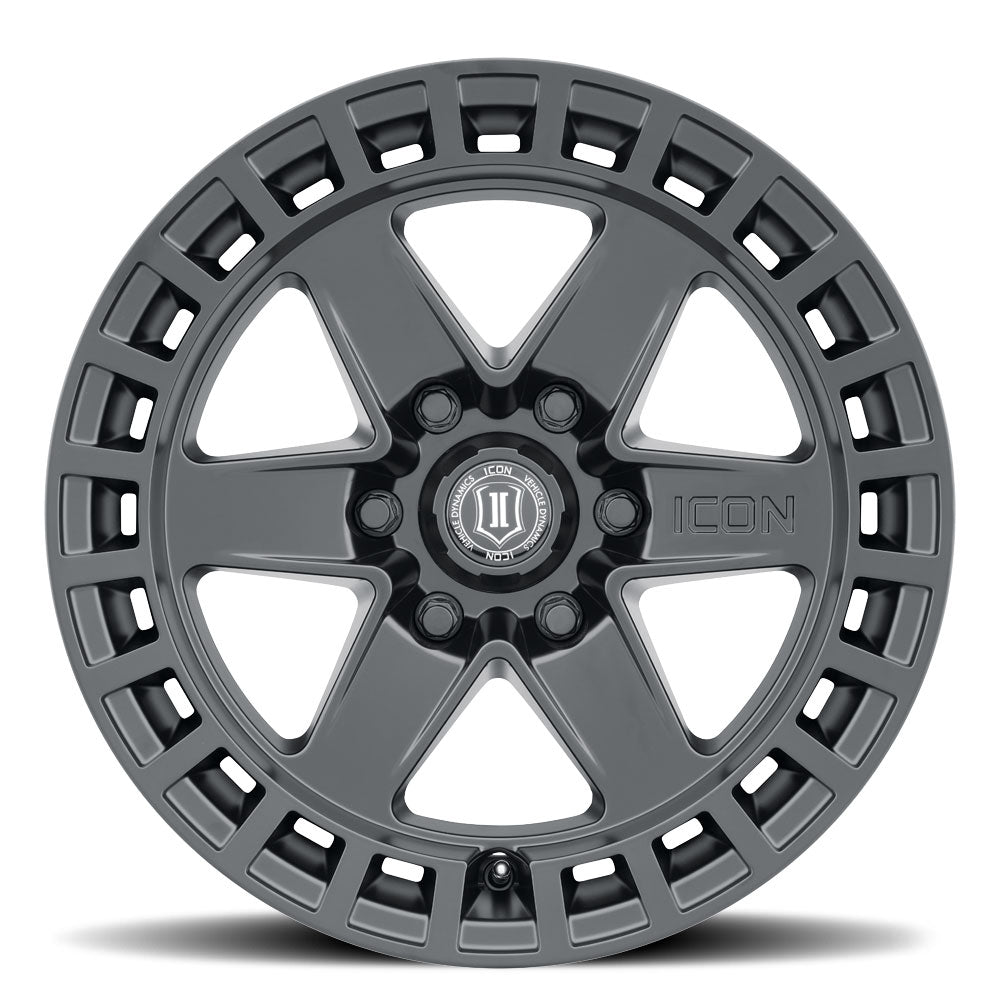 ICON Alloys Raider, Satin Black, 17 x 8.5 / 6 x 120, 0mm Offset, 4.75" BS