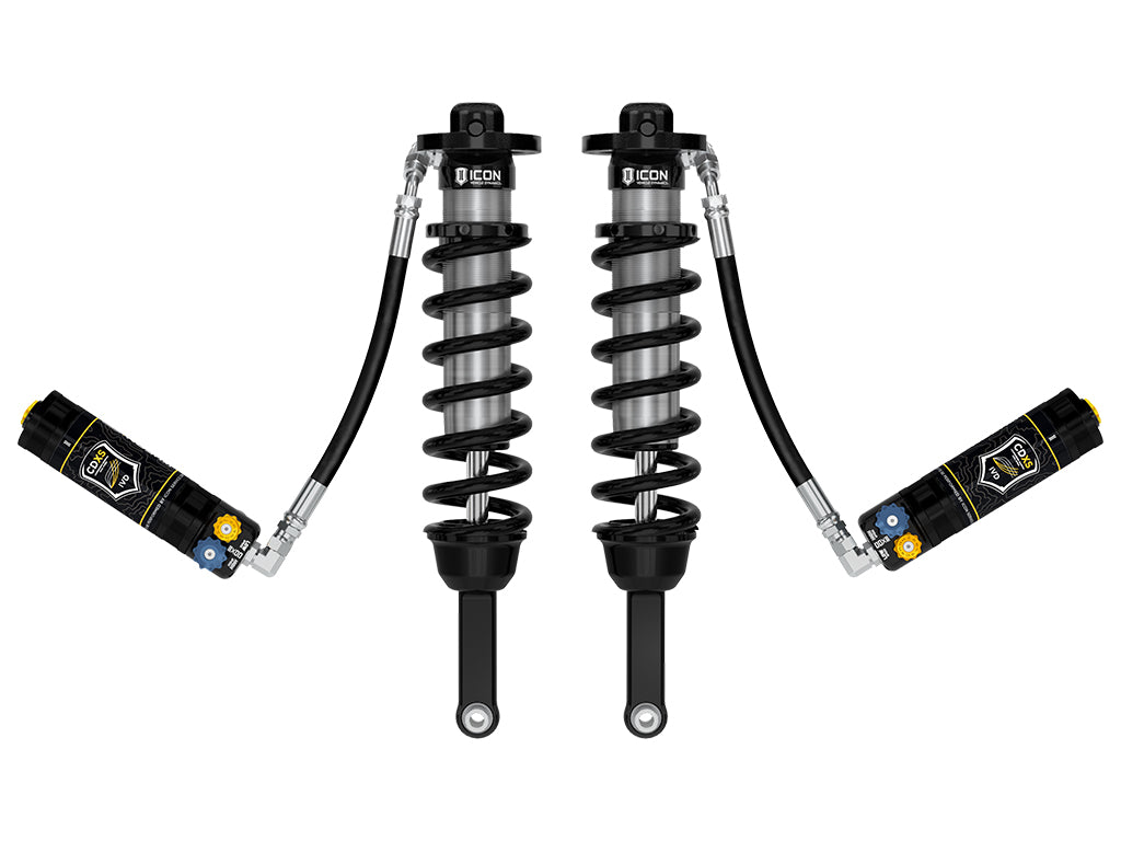 ICON 2005-2023 Toyota Tacoma, 0-3.5"/0-2.75" Lift, Front, V.S. 2.5 Series Coilover Kit, Extended Travel, Remote Reservoir w/ CDXS, Pair
