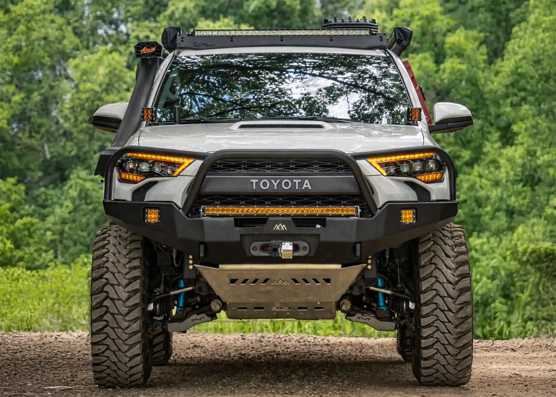 Hi-Lite Overland Toyota 4Runner Front Bumper 5th Gen (2010-2024) [Bull Bar] by Backwoods Adventure Mods | KOVA Offroad