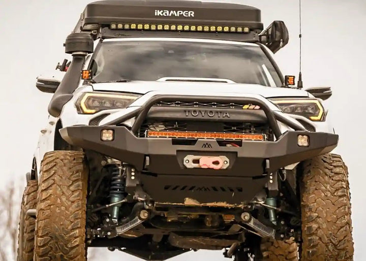 Hi-Lite Overland Toyota 4Runner Front Bumper 5th Gen (2010-2024) [PreRunner Bull Bar] by Backwoods Adventure Mods | KOVA Offroad