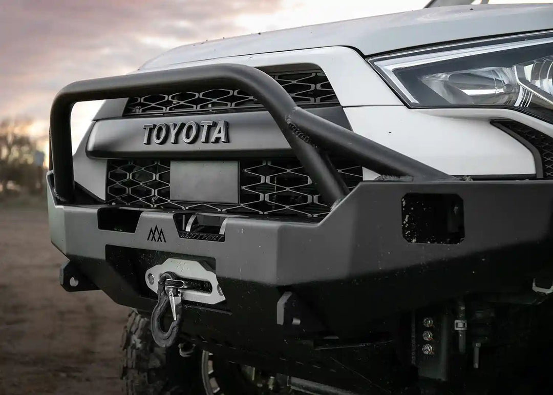 Hi-Lite Overland Toyota 4Runner Front Bumper 5th Gen (2010-2024) [PreRunner Bull Bar] by Backwoods Adventure Mods | KOVA Offroad