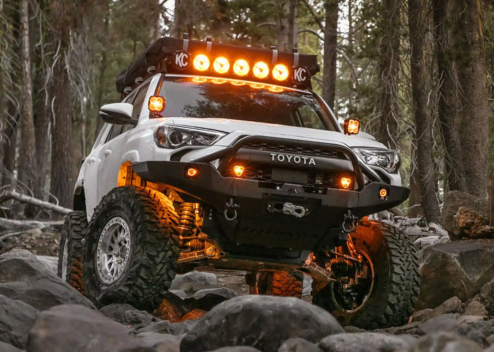 Hi-Lite Overland Toyota 4Runner Front Bumper 5th Gen (2010-2024) [PreRunner Bull Bar] by Backwoods Adventure Mods | KOVA Offroad