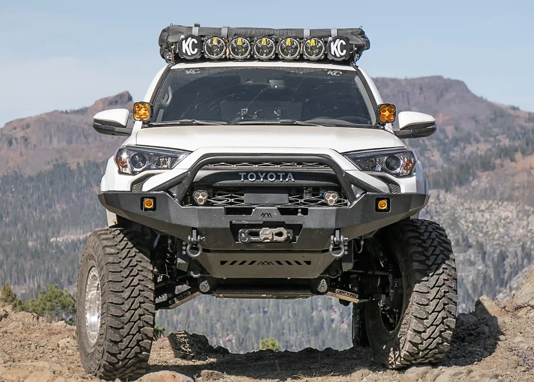 Hi-Lite Overland Toyota 4Runner Front Bumper 5th Gen (2010-2024) [PreRunner Bull Bar] by Backwoods Adventure Mods | KOVA Offroad