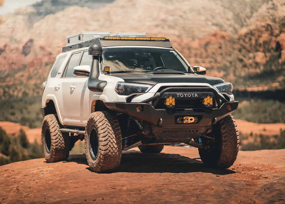Hi-Lite Overland Toyota 4Runner Front Bumper 5th Gen (2010-2024) [PreRunner Bull Bar] by Backwoods Adventure Mods | KOVA Offroad