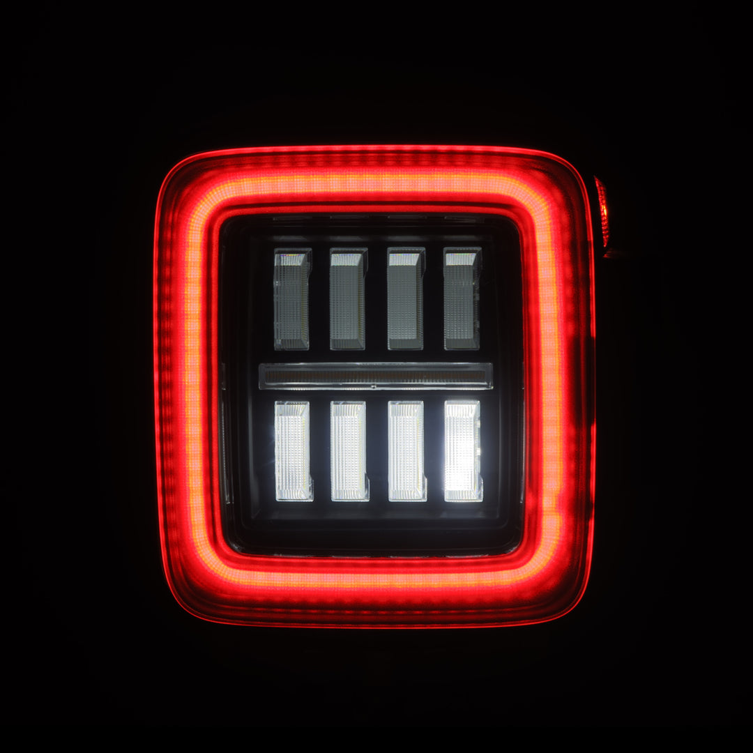 AlphaRex Prismatic LED Taillight Alpha Black for Jeep Wrangler JL (2018-2024)