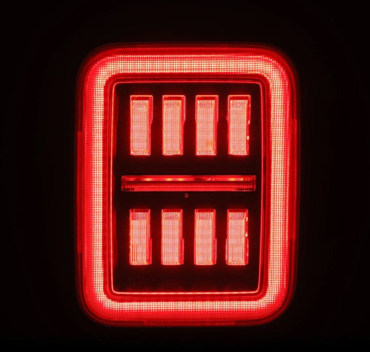 AlphaRex Prismatic LED Taillights for Jeep Gladiator 2020-2024, Alpha Black